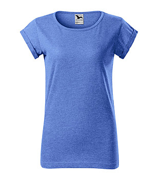 Дамска тениска в син меланж Alisha снимка