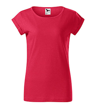 Дамска тениска в червен меланж Alisha снимка