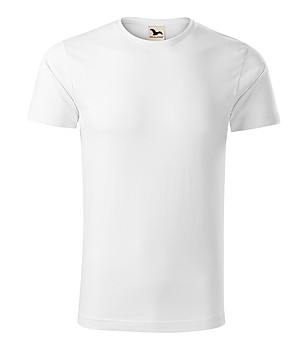 Бяла мъжка тениска от органичен памук Umber снимка