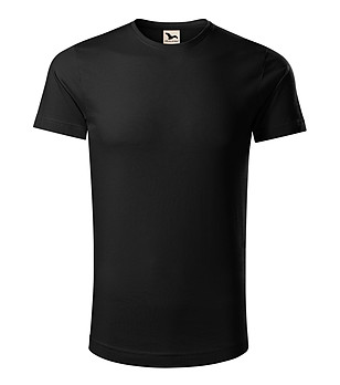 Черна мъжка тениска от органичен памук Umber снимка