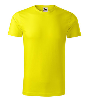Мъжка тениска от органичен памук в цвят лимон Umber снимка