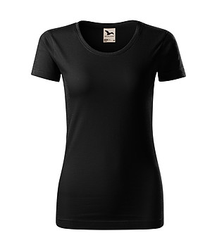 Черна дамска тениска от органичен памук Kristine снимка
