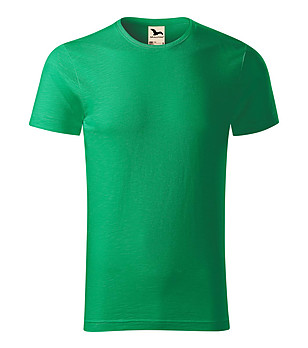 Зелена мъжка тениска от органичен памук Native снимка