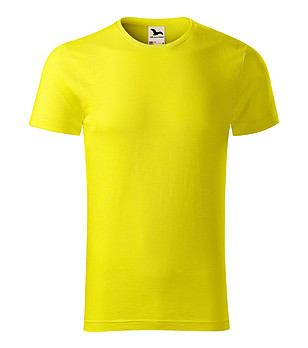 Жълта мъжка тениска от органичен памук Native снимка
