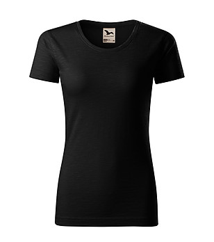 Черна дамска тениска от органичен памук Native снимка