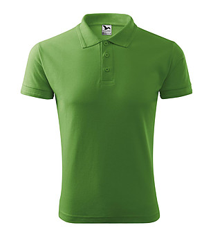Зелена мъжка блуза с яка Pique снимка