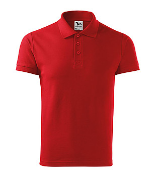 Памучна мъжка червена блуза Heavy снимка