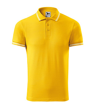 Жълта мъжка блуза с контрастни кантове Urban снимка