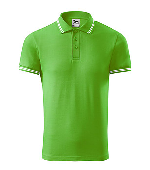 Светлозелена мъжка блуза с контрастни кантове Urban снимка