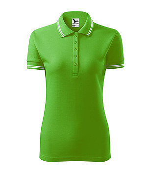 Светлозелена дамска блуза с контрастни кантове Urban снимка