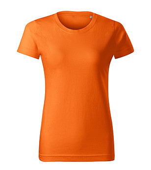 Дамска памучна тениска в оранжево Basic снимка