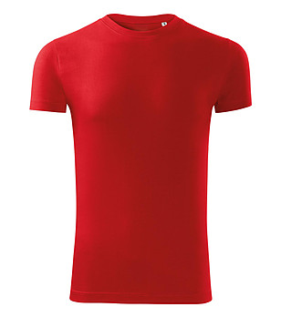 Памучна мъжка тениска в червено Viper снимка