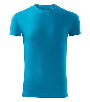 Памучна мъжка тениска в синьо Viper снимка