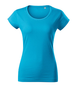 Памучна дамска тениска в син нюанс Viper снимка