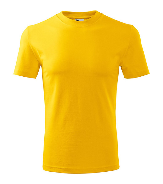 Unisex памучна тениска в жълто Classic снимка
