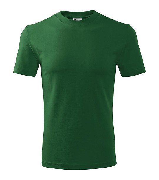 Unisex памучна тениска в зелено Classic снимка
