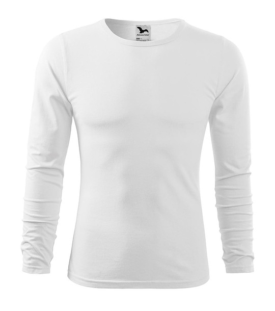 Мъжка бяла памучна блуза Fit-T снимка