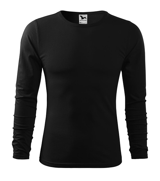 Мъжка черна памучна блуза Fit-T снимка