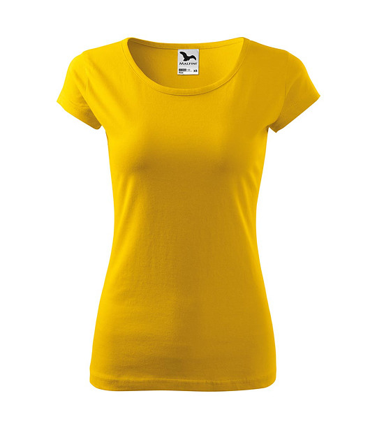 Дамска памучна тениска в жълто Ness снимка