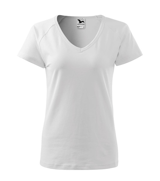Дамска памучна тениска в бяло Dream снимка
