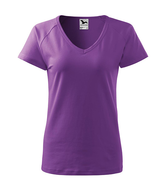 Дамска памучна тениска в лилаво Dream снимка
