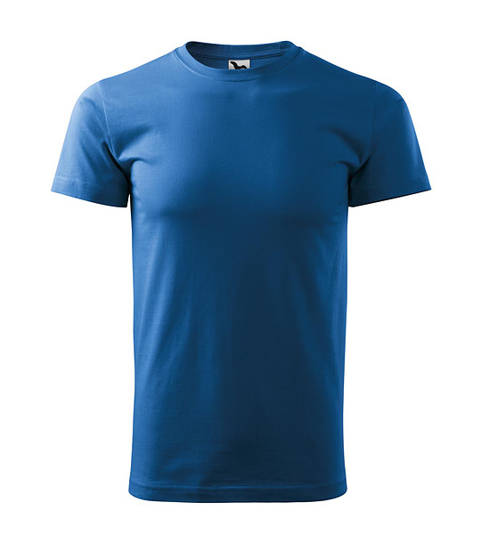Мъжка памучна тениска в син нюанс Zan снимка