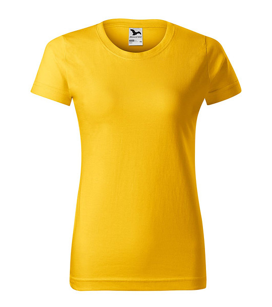 Памучна дамска тениска в жълто Celestina снимка