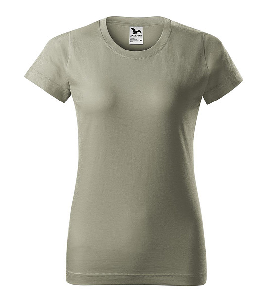 Памучна дамска тениска в светъл цвят каки Celestina снимка