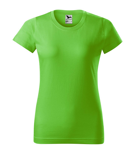 Памучна дамска тениска в зелено Celestina снимка
