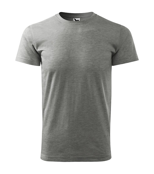 Unisex памучна тениска в сив меланж Elino снимка