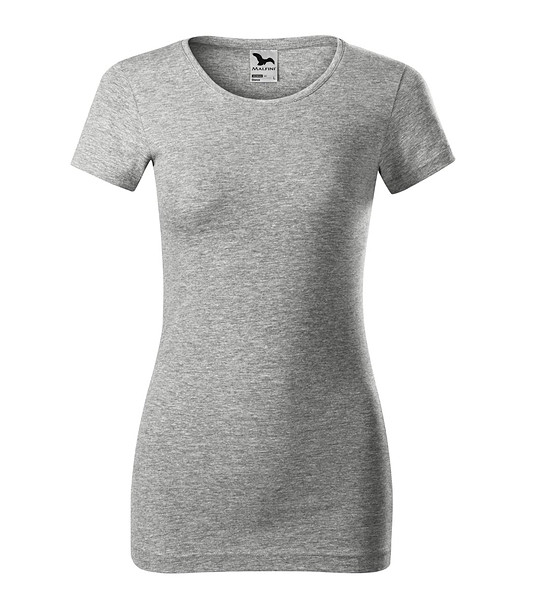Дамска тениска от памук в сив меланж Glance снимка