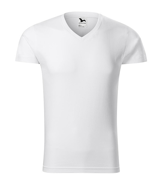 Бяла мъжка тениска от памук Kyle снимка