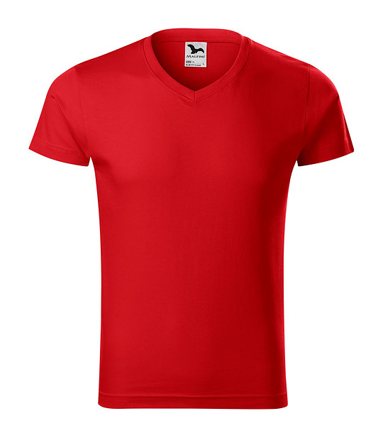 Червена мъжка тениска от памук Kyle снимка