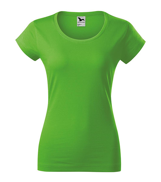 Дамска памучна тениска в светлозелено Violana снимка
