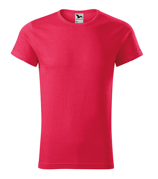 Мъжка тениска в червен меланж Fusion снимка