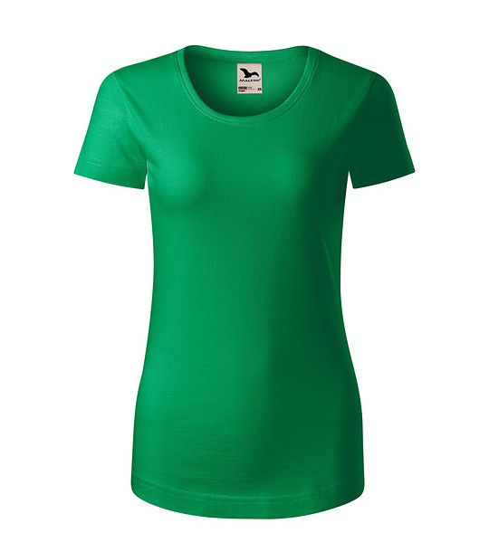 Зелена дамска тениска от органичен памук Kristine снимка