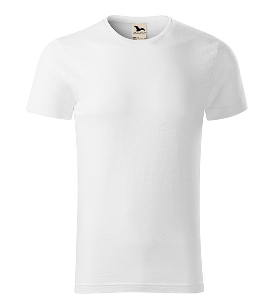 Бяла мъжка тениска от органичен памук Native снимка