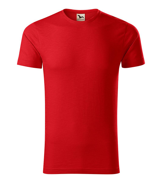 Червена мъжка тениска от органичен памук Native снимка