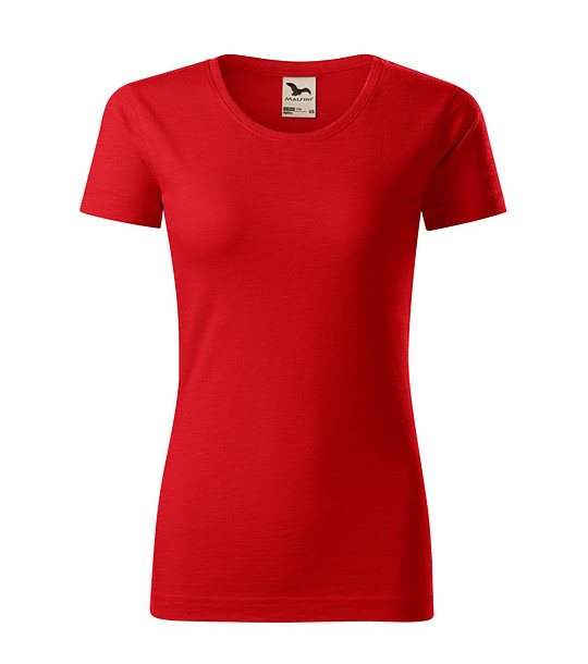 Червена дамска тениска от органичен памук Native снимка