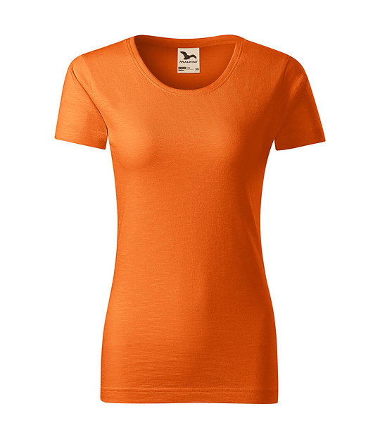Оранжева дамска тениска от органичен памук Native снимка