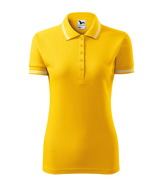 Жълта дамска блуза с контрастни кантове Urban снимка