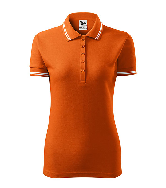 Оранжева дамска блуза с контрастни кантове Urban снимка