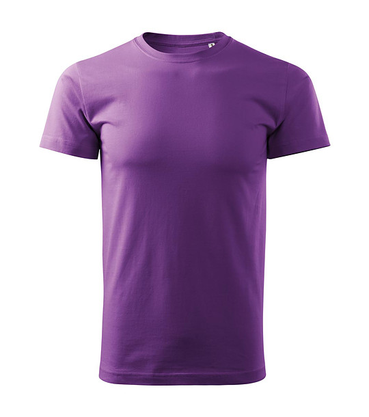 Мъжка памучна тениска в лилаво Basic снимка