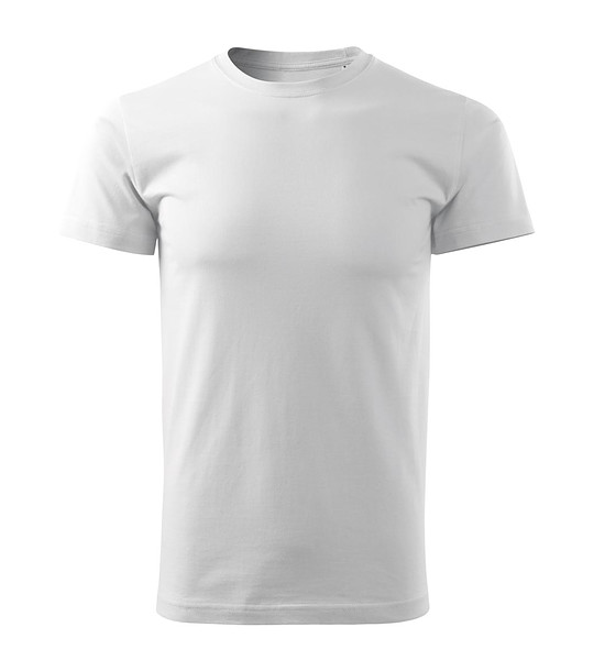 Унисекс памучна тениска в бяло Heavy снимка