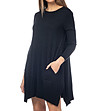 Черна рокля от фино плетиво Hestia-3 снимка