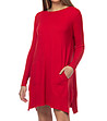 Червена рокля от фино плетиво Hestia-3 снимка