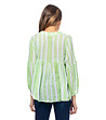 Дамска памучна блуза с етно принт в зелено Emma-1 снимка