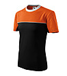 Мъжка памучна тениска в черно и оранжево Bruno-2 снимка
