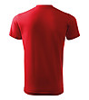 Unisex памучна тениска с V-образно деколте в червено Heavy-1 снимка
