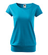 Дамска памучна тениска в синьо City-0 снимка